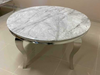 Louis 130cm Round Grey Marble Dining Table