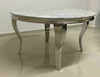 Louis 130cm Round Grey Marble Dining Table