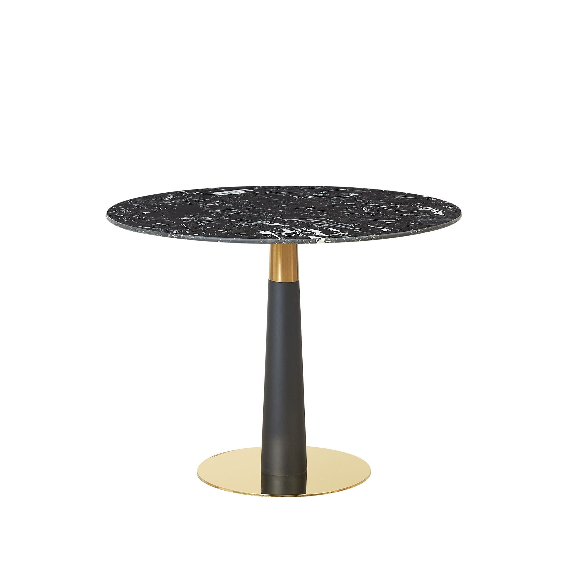 New Black round Dining table Gold & Black leg-80cm