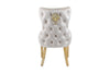 Victoria Cream Gold Dining Chair - AR Furnishings