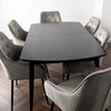 Dark Ash Oxford 160cm Dining Table with 6 Chairs - AR Furnishings