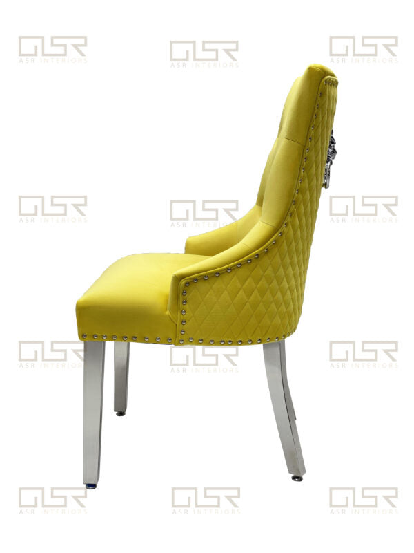 Majestic Mustard Velvet Dining Chair - AR Furnishings