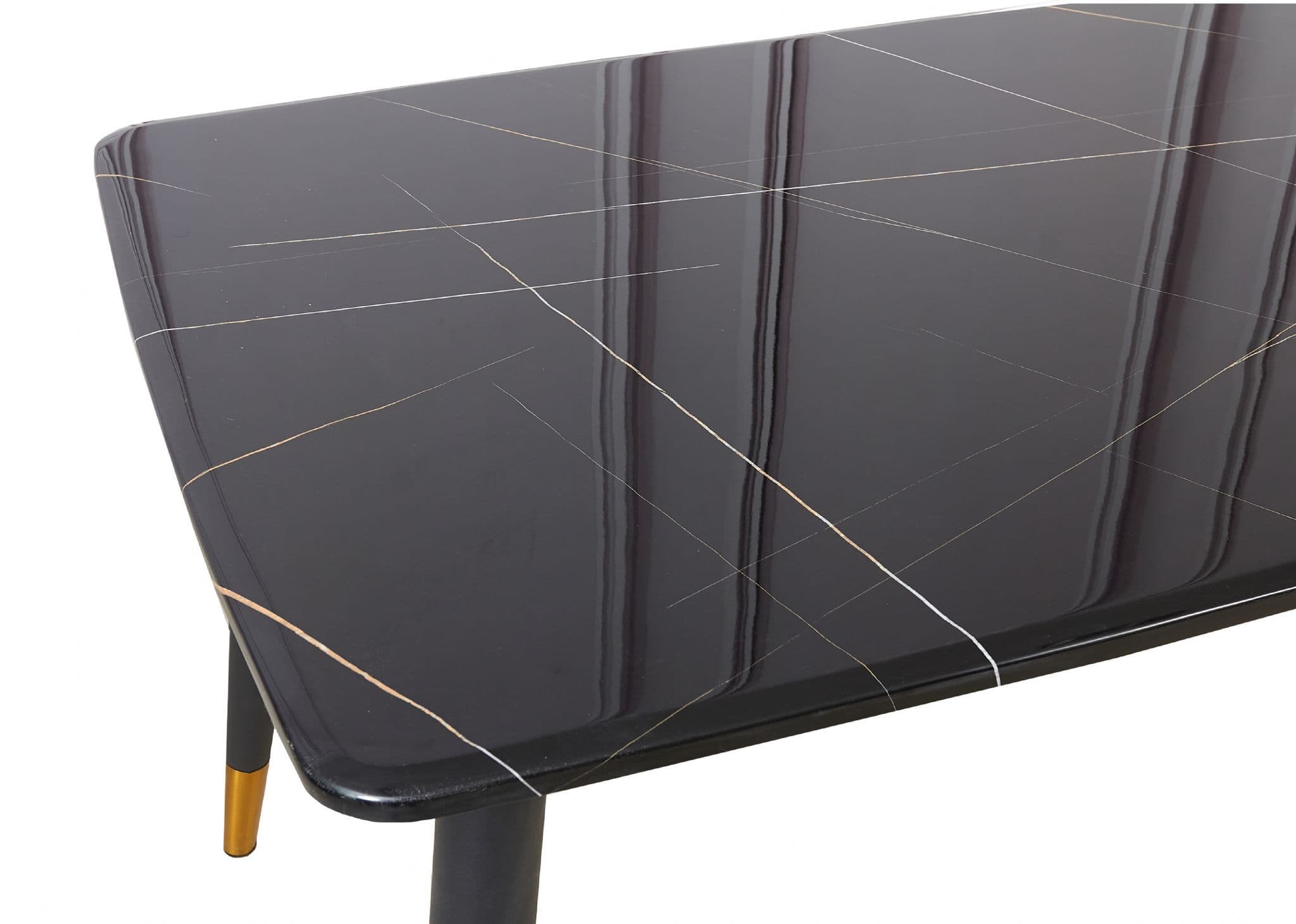 Alexander Marble Dining Table Black 130x80cm