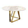 Nero 120cm Round Dining Table with Sintered Stone Top - AR Furnishings