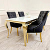 Louis 150cm Marble & GOLD Dining Table - 5 Colours - AR Furnishings