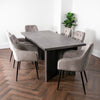 Grey Oak Ascot 180cm Dining Table with up to 6 Chairs - AR Furnishings