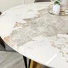 Nero 120cm Round Dining Table with Sintered Stone Top - AR Furnishings