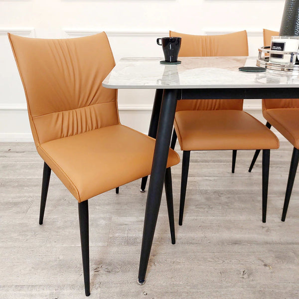 Flora Leather Dining Chair - AR Furnishings