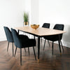 Light Oak Cambridge Dining Table with 6 Chairs - AR Furnishings