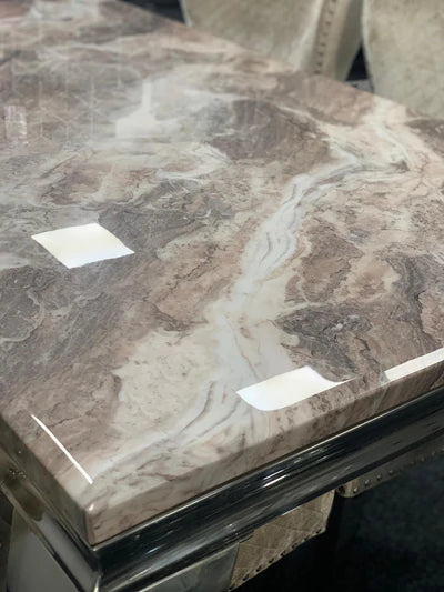 Louis 180cm Marble & GOLD Dining Table - 4 Colours - AR Furnishings