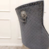 Bentley Dining Chair All Colours with Lion Knocker & Quilted Back - AR Furnishings