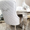 Kate Dining Chair All Colours With Chrome Clasp & Quilted Back - AR Furnishings