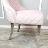 Kate Dining Chair All Colours With Chrome Clasp & Quilted Back - AR Furnishings