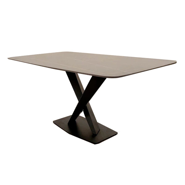 Apollo 160cm Black Dining Table with Black Sintered Stone - AR Furnishings