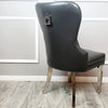 Mayfair Leather Dining Chairs All Colours Plain Back/Square Knocker - AR Furnishings