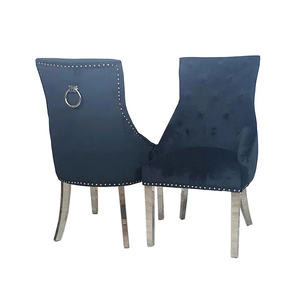 Duke Dining Chair ALL COLOURS with Plain Knocker & Plain Back - AR Furnishings