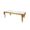 Louis Coffee Table Gold with Glass Top - AR Furnishings