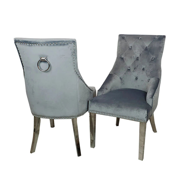 Duke Dining Chair ALL COLOURS with Plain Knocker & Plain Back - AR Furnishings