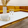 Louis Coffee Table Gold with Glass Top - AR Furnishings