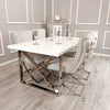 Clarion 160cm Dining Table with 4 Sandhurst X Legged Chairs - AR Furnishings