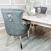 Megan Dining Chair ALL COLOURS Plain Back/Lion Knocker - AR Furnishings