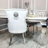 Megan Dining Chair ALL COLOURS Plain Back/Lion Knocker - AR Furnishings