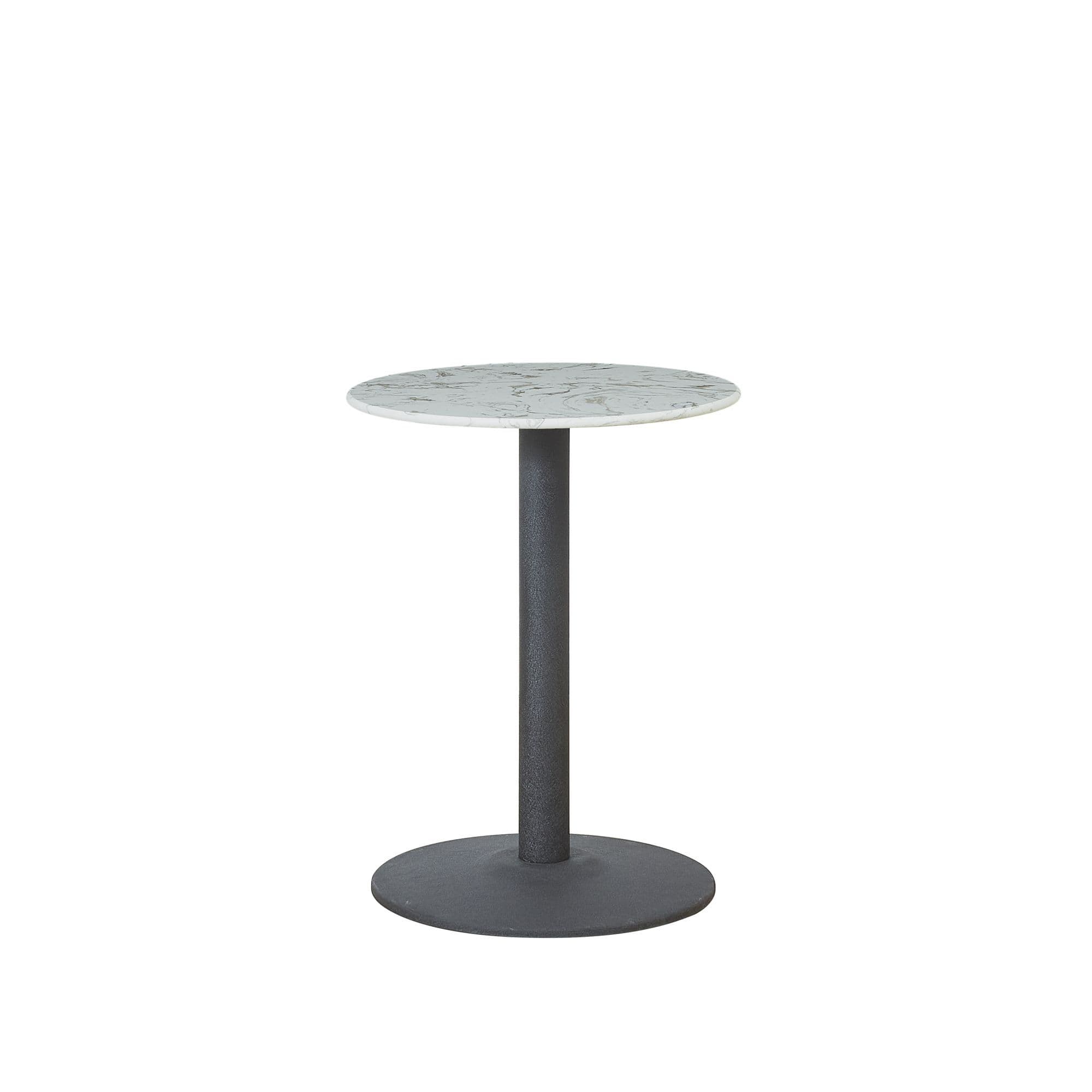 New White round Dining table black leg-60cm